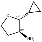 rac-(2R,3S)-2-cyclopropyloxolan-3-amine, trans Structure