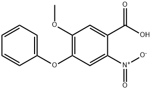 Benzoic acid, 5-methoxy-2-nitro-4-phenoxy- Structure