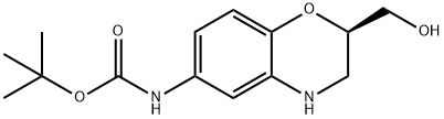 N-[(2R)-3,4-dihydro-2-(hydroxymethyl)-2H-1,4-benzoxazin-6-yl]-, 1,1-dimethylethyl ester Structure