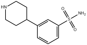 Benzenesulfonamide, 3-(4-piperidinyl)-, hydrochloride (1:1) Structure