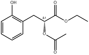 Benzenepropanoic acid, α-(acetyloxy)-2-hydroxy-, ethyl ester, (αR)- Structure