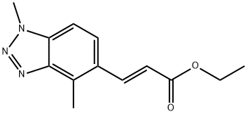 2-Propenoic acid, 3-(1,4-dimethyl-1H-benzotriazol-5-yl)-, ethyl ester, (2E)- Structure