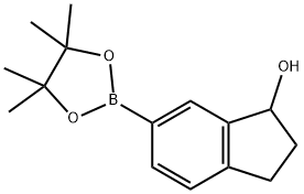 1H-Inden-1-ol, 2,3-dihydro-6-(4,4,5,5-tetramethyl-1,3,2-dioxaborolan-2-yl)- Structure