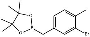 2-(3-bromo-4-methylbenzyl)-4,4,5,5-tetramethyl-1,3,2-dioxaborolane 구조식 이미지