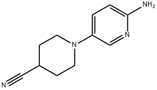 1-(6-amino-3-pyridyl)piperidine-4-carbonitrile 구조식 이미지