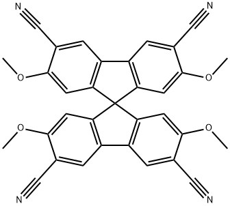 9,9'-Spirobi[9H-fluorene]-3,3',6,6'-tetracarbonitrile, 2,2',7,7'-tetramethoxy- 구조식 이미지