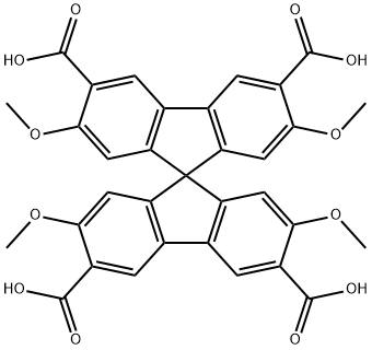 9,9'-Spirobi[9H-fluorene]-3,3',6,6'-tetracarboxylic acid, 2,2',7,7'-tetramethoxy- 구조식 이미지