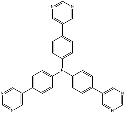 tris(4-(pyrimidin-5-yl)phenyl)amine 구조식 이미지