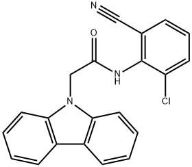 9H-Carbazole-9-acetamide, N-(2-chloro-6-cyanophenyl)- 구조식 이미지
