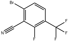 Benzonitrile, 6-bromo-2-fluoro-3-(trifluoromethyl)- Structure