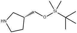 (3R)-3-[[[(1,1-Dimethylethyl)dimethylsilyl]oxy]methyl]pyrrolidine 구조식 이미지