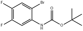 Carbamic acid, N-(2-bromo-4,5-difluorophenyl)-, 1,1-dimethylethyl ester 구조식 이미지