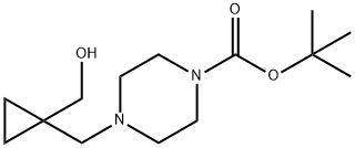 tert-butyl 4-((1-(hydroxymethyl)cyclopropyl)methyl)piperazine-1-carboxylate 구조식 이미지