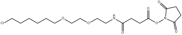 Butanoic acid, 4-[[2-[2-[(6-chlorohexyl)oxy]ethoxy]ethyl]amino]-4-oxo-, 2,5-dioxo-1-pyrrolidinyl ester Structure