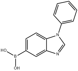 (1-Phenyl-1,3-benzodiazol-5-yl)boronic acid 구조식 이미지