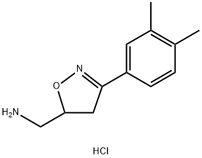3-(3,4-dimethylphenyl)-4,5-dihydro-1,2-oxazol-5-yl]methanamine hydrochloride Structure