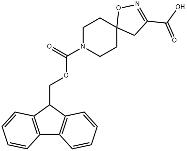 1-Oxa-2,8-diazaspiro[4.5]dec-2-ene-3,8-dicarboxylic acid, 8-(9H-fluoren-9-ylmethyl) ester Structure