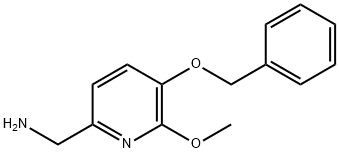 [5-(benzyloxy)-6-methoxypyridin-2-yl]methanamine 구조식 이미지