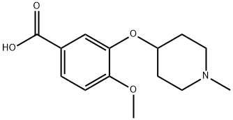 4-methoxy-3-[(1-methylpiperidin-4-yl)oxy]benzoic acid Structure