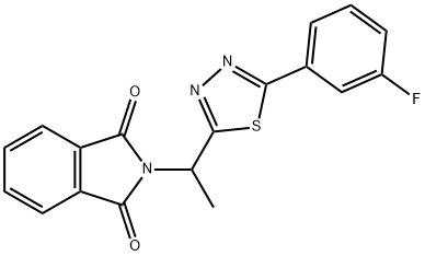 1H-Isoindole-1,3(2H)-dione, 2-[1-[5-(3-fluorophenyl)-1,3,4-thiadiazol-2-yl]ethyl]- Structure