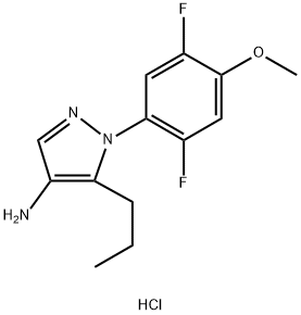 1-(2,5-difluoro-4-methoxyphenyl)-5-propyl-1H-pyrazol-4-amine hydrochloride Structure