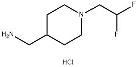 [1-(2,2-difluoroethyl)piperidin-4-yl]methanamine dihydrochloride 구조식 이미지