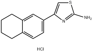 2-Thiazolamine, 4-(5,6,7,8-tetrahydro-2-naphthalenyl)-, hydrochloride (1:1) Structure