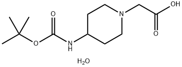 2-(4-{[(tert-butoxy)carbonyl]amino}piperidin-1-yl)acetic acid hydrate Structure