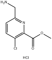 methyl 6-(aminomethyl)-3-chloropyridine-2-carboxylate hydrochloride 구조식 이미지