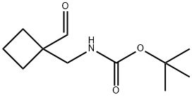tert-butyl N-[(1-formylcyclobutyl)methyl]carbamate Structure