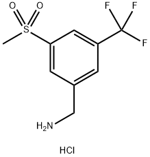 [3-methanesulfonyl-5-(trifluoromethyl)phenyl]methanamine hydrochloride Structure