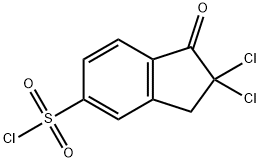 1H-Indene-5-sulfonyl chloride, 2,2-dichloro-2,3-dihydro-1-oxo- Structure