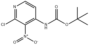 tert-butyl N-(2-chloro-3-nitropyridin-4-yl)carbamate 구조식 이미지