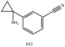 3-(1-aminocyclopropyl)benzonitrile hydrochloride 구조식 이미지