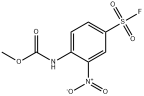 Carbamic acid, N-[4-(fluorosulfonyl)-2-nitrophenyl]-, methyl ester Structure