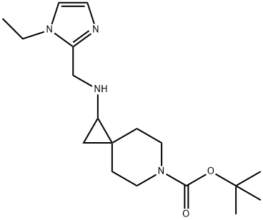 tert-butyl 1-{[(1-ethyl-1H-imidazol-2-yl)methyl]amino}-6-azaspiro[2.5]octane-6-carboxylate Structure