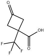 Cyclobutanecarboxylic acid, 3-oxo-1-(trifluoromethyl)- 구조식 이미지