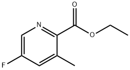 2-Pyridinecarboxylic acid, 5-fluoro-3-methyl-, ethyl ester Structure