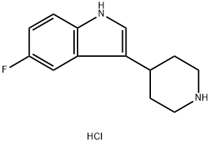 1H-Indole, 5-fluoro-3-(4-piperidinyl)-, hydrochloride (1:1) Structure