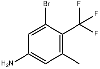 Benzenamine, 3-bromo-5-methyl-4-(trifluoromethyl)- 구조식 이미지