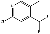 Pyridine, 2-chloro-4-(difluoromethyl)-5-methyl- Structure