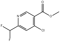 3-Pyridinecarboxylic acid, 4-chloro-6-(difluoromethyl)-, methyl ester Structure