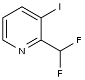 Pyridine, 2-(difluoromethyl)-3-iodo- Structure