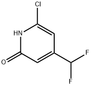 2(1H)-Pyridinone, 6-chloro-4-(difluoromethyl)- Structure