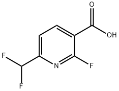 3-Pyridinecarboxylic acid, 6-(difluoromethyl)-2-fluoro- Structure