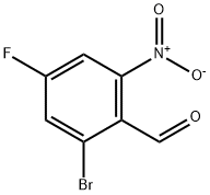 Benzaldehyde, 2-bromo-4-fluoro-6-nitro- Structure