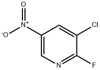 Pyridine, 3-chloro-2-fluoro-5-nitro- Structure