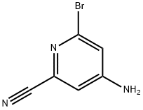 2-Pyridinecarbonitrile, 4-amino-6-bromo- Structure