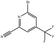 2-Pyridinecarbonitrile, 6-bromo-4-(trifluoromethyl)- Structure