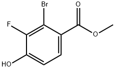 Benzoic acid, 2-bromo-3-fluoro-4-hydroxy-, methyl ester 구조식 이미지